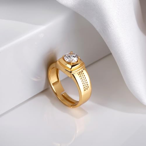 925 Silver Solitaire Plated Ring with 925 Hallmark